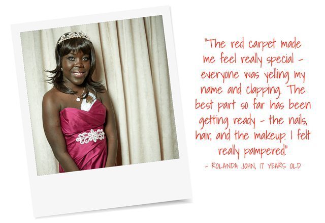 Rolanda John at the prom
