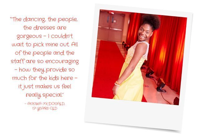 Annika McDonald at the prom