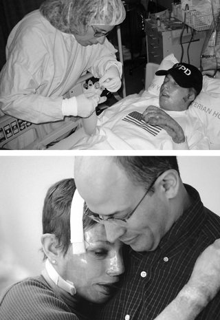 Amazing Patient Lauren Manning recovering in the hospital