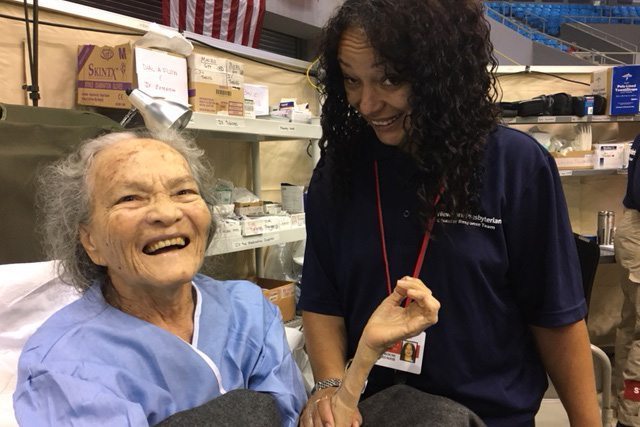 Portrait of a healthcare provider with a patient