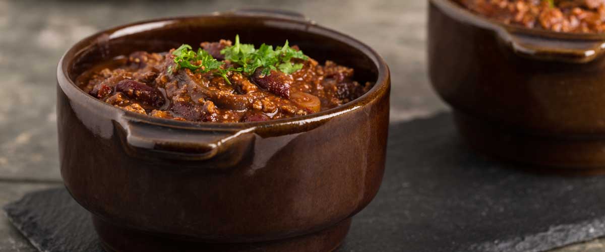 A bowl of chili