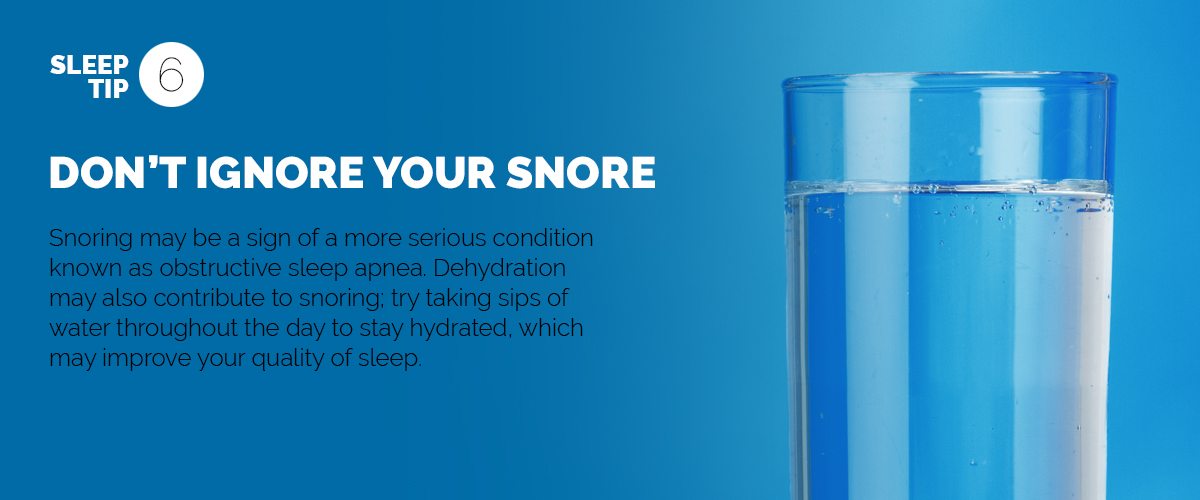 Text explaining the importance of paying attention to snoring