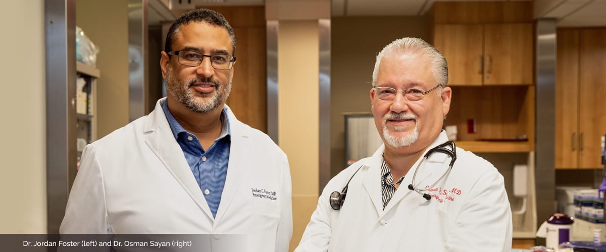 Portrait of Drs. Jordan Foster and Osman Sayan