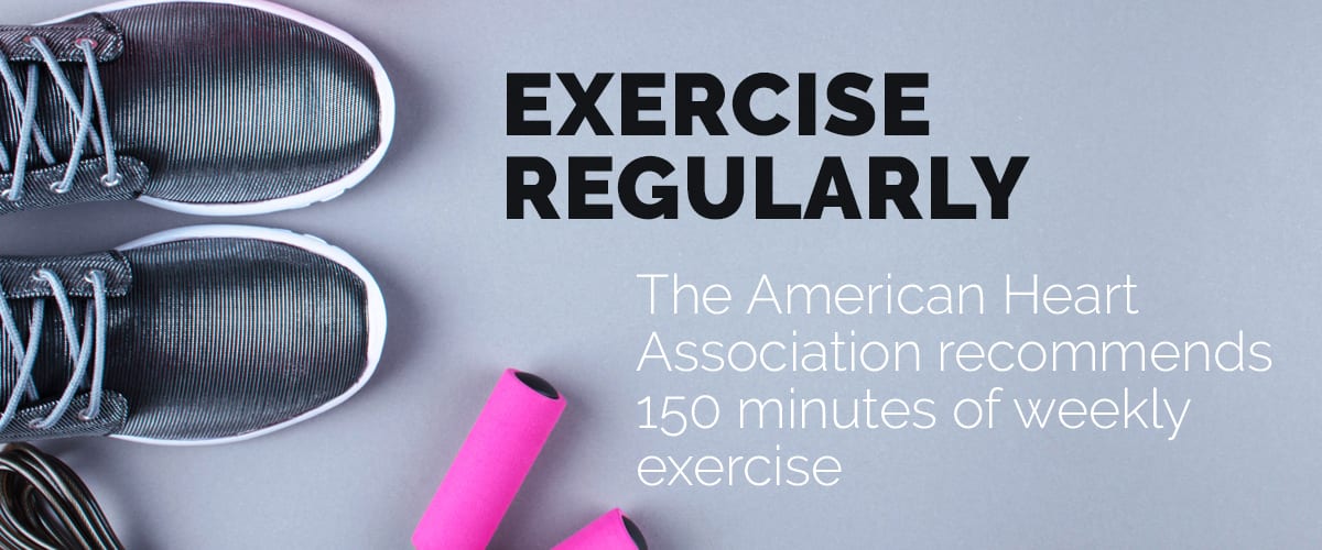 Text explaining the importance of regular exercise