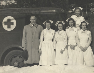 Dr. Charles Drew with the first mobile blood collecting unit in 1941