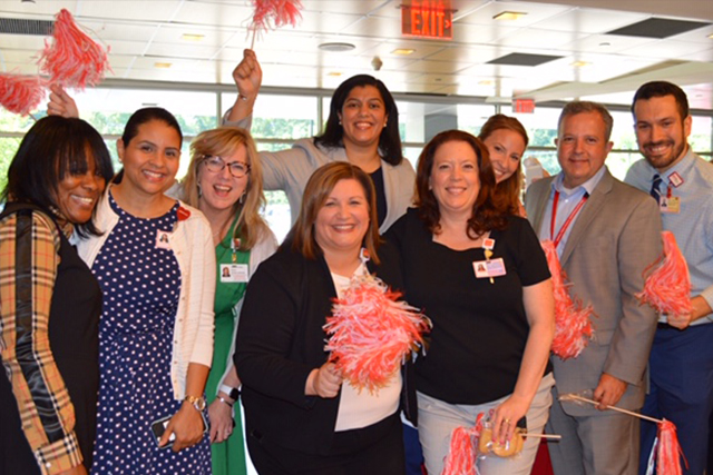 Staffers at NewYork-Presbyterian Hudson Valley Hospital celebrate