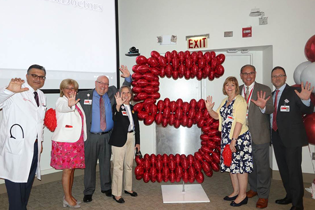 Staffers at NewYork-Presbyterian Queens celebrate