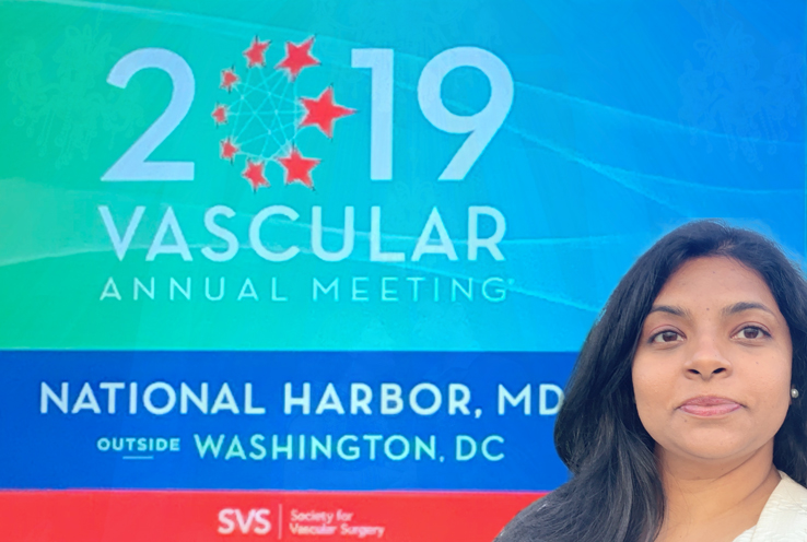 Dr. Sowmya Sreekanth at the 2019 Annual Meeting for the Society for Vascular Surgery