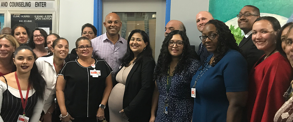 Mariano Rivera at school-based health center.