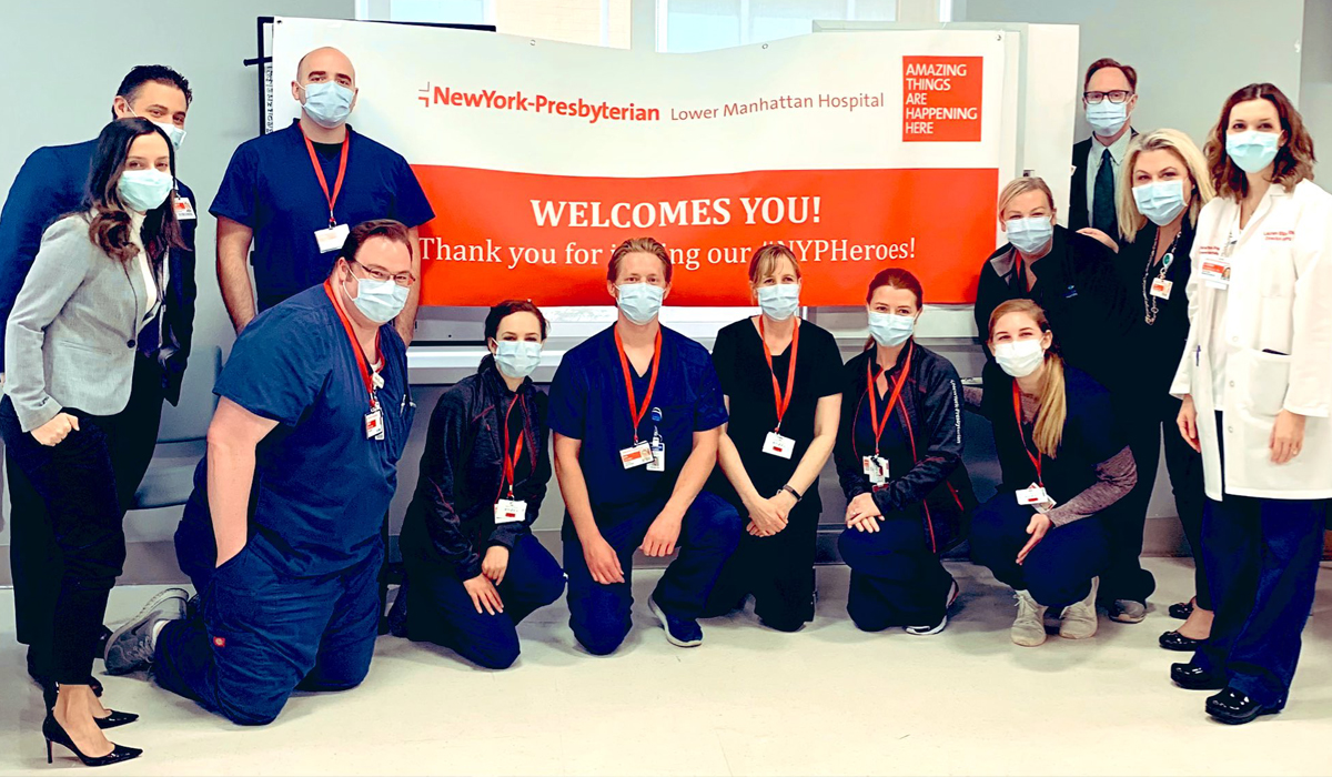 Team from Intermountain Healthcare, one of the healthcare teams helping NYP during COVID-19.