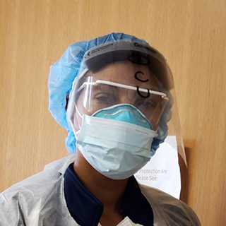 Nadeen Robinson, one of the NYP nurses on the front lines.