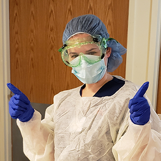 Laura Garlick, one of the NYP nurses on the front lines