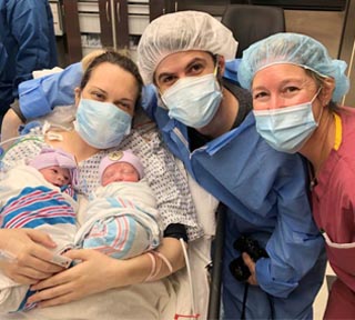 The Kanter family and Dr. Allison Boester