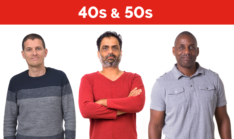 men's health exam checklist for 40s and 50s