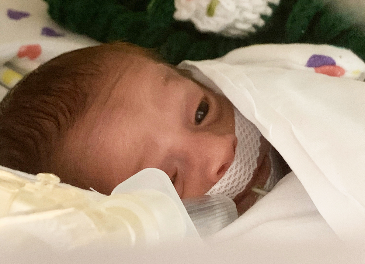 Jamie Coleman in the NICU during the pandemic